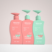 Flacon pompe 300 ml pour shampoing, après-shampoing et gel douche – Bouteilles vides en plastique pour nettoyant visage – Emballage cosmétique pour soins capillaires