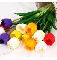 Aierflorist Mini Tulipe Artificielle en PU, Fleur à l'Aspect Réel, Décoration d'Intérieur, Accessoires de Photographie de Mariage, Fleurs Artificielles en Gros pour la Décoration