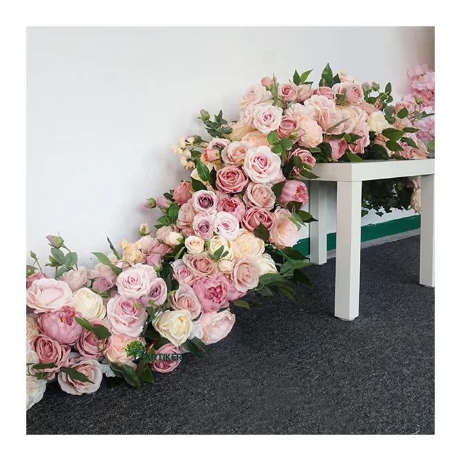 Koşucu dekorasyon yapay tutucu çiçek düğün masa için Centerpieces