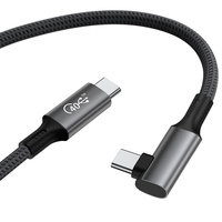 Câble USB C UNIEAN à angle droit 90 degrés, câble de charge rapide USB A vers Type C