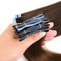 Extensions de cheveux à bandes fines et longues à double trame, 100% cheveux humains, nouveau design, extensions de cheveux à bandes longues en PU