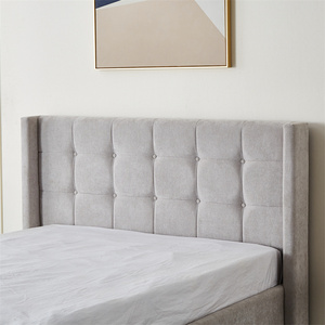 Cama <span class=keywords><strong>de</strong></span> Lujo Europea, Tamaño Queen/King, Tapizada en Tela, con Estructura <span class=keywords><strong>de</strong></span> Madera, Muebles para el Hogar con Diseño Personalizable - Product Image 3