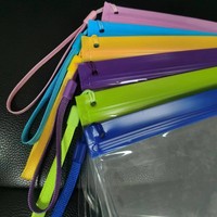 Sac de rangement portable en EVA transparent, étanche, anti-poussière, de qualité alimentaire, pour cosmétiques, articles de toilette, fermeture éclair, modèle de voyage 01