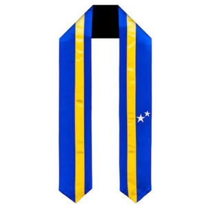 Étole de remise de diplôme nationale de Curaçao 2026 pour étudiants en échange universitaire, unisexe adulte, assortie à la bannière de remise de diplôme, 72 pouces de long - Product Image 1