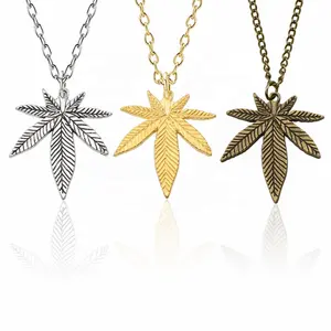 Wholesale Cheap Zinc Alloy Hemp Leaf Pendant For Men Women