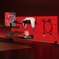 Organiseur de bureau à fixation par pince GMPB-05-02 avec étagère et kits de rangement, panneau perforé pour jeux, gestion de l'organisation du bureau