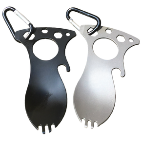 Outils de table multifonctionnels portables en acier inoxydable EDC à prix avantageux, vente en gros, avec mousqueton de transport - Product Image 5