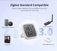 Sensor Suhu dan Kelembapan Cerdas Itead SONOFF SNZB-02D Zigbee 3.0 LCD Smart Scene