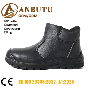 Chaussures de sécurité classiques <span class=keywords><strong>pour</strong></span> hommes, noires, semelle extérieure en caoutchouc antidérapante, résistantes aux chocs et aux perforations, bottes de travail à embout en <span class=keywords><strong>acier</strong></span> S3 SR - Product Image 1