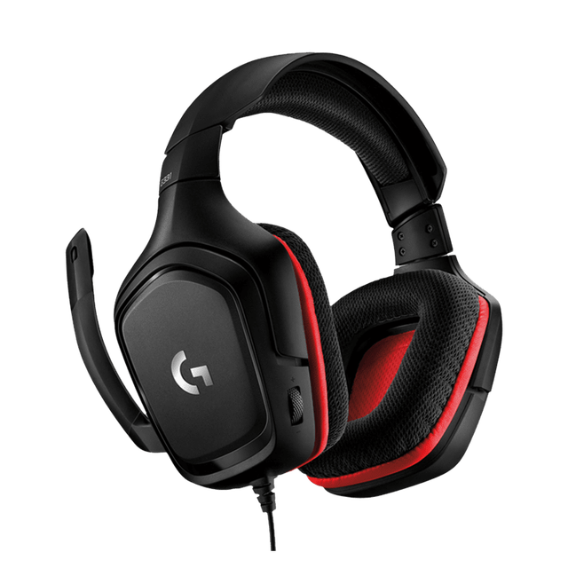 Logitech G331 Wired Over Ear Gaming Headphones, 50 mm Audio Drivers, Rotating Leatherette Ear Cups, 3.5 mm Audio Jack, with Mic