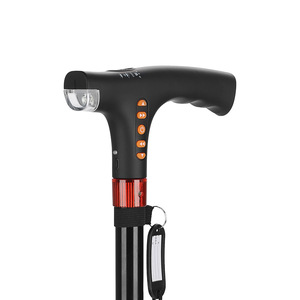 Smart Aluminum Alloy Cane With Led <b>Light</b> And Fm Radio For Elderly Walking Support - Product Image 2