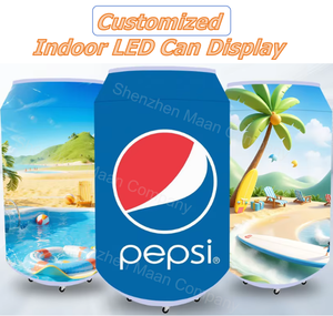 Pantalla LED Electrónica Flexible para Interiores, con Forma <span class=keywords><strong>de</strong></span> Lata <span class=keywords><strong>de</strong></span> Cerveza, para Publicidad y <span class=keywords><strong>Marketing</strong></span> Creativo <span class=keywords><strong>de</strong></span> Alta Definición - Product Image 1
