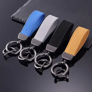Wholesale Leather Keychain Blanks In Bulk Promotional Gift Band Name Car Pu Leather Key Chains
