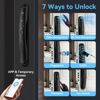 Serrure de porte Qleung S931MAX avec reconnaissance faciale 3D, interphone vidéo, déverrouillage automatique Tuya WiFi pour la sécurité domestique