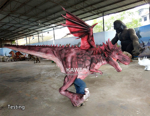 Disfraz <span class=keywords><strong>de</strong></span> dinosaurio animatrónico Kawah, hecho a mano, para parque temático - Product Image 3