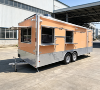 Remorque alimentaire en aluminium personnalisable à double essieu tandem, résistante à la rouille, compartiments isolés intégrés, montage et nettoyage faciles