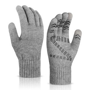 Gants de course d'hiver de haute qualité pour hommes en laine et coton de <span class=keywords><strong>cachemire</strong></span> avec logo <span class=keywords><strong>mitaines</strong></span> thermiques chaudes pour écran tactile compatibles pour - Product Image 5
