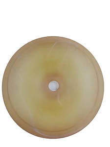 Round Alabaster Amber Frosted <strong>UK</strong> Hat <strong>Glass</strong> Lamp <strong>Shade</strong> Lighting Cover for Floor <strong>Light</strong> - Product Image 5