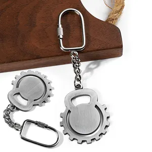 Wholesale Designer Key Chains Factory Customizable Keychains Blank Gear Shaped 3d Zinc Alloy Metal Keyring