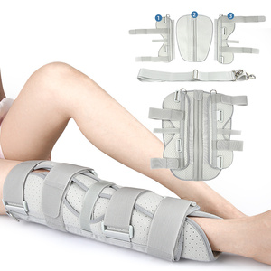 Attelle d'immobilisation du genou en gros, support de jambe réglable à trois panneaux avec sangle, attelle de genou pour la fixation de la jambe - Product Image 1