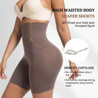 Shorts sculptants rehausseurs de fesses pour femmes, effet fessier galbant, gaine amincissante, culotte gainante ventre plat, Fajas