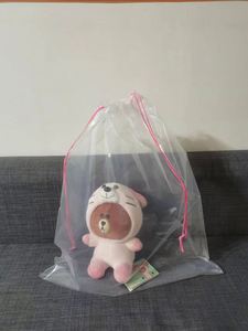 Bolsa de PVC Transparente Personalizada, Biodegradable, con Cordón, Impermeable y a Prueba de Polvo, para Empacar Ropa, Zapatos, Calcetines, Pieles, con Serigrafía - Product Image 5