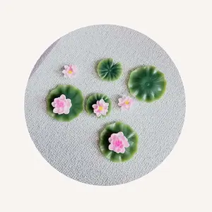 수지 연꽃 잎 세트 테라리움 수족관 인형 DIY 요정 정원 물고기 그릇 풍경 미니어처 가정 장식