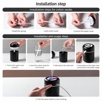 Humidificateur intelligent pour chambre à coucher, marque privée, fabricant chinois, lampe LED 7 couleurs, humidificateur ultrasonique pour voiture avec certification CE