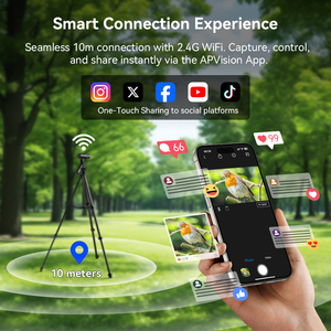 Apexel điện thoại không dây máy ảnh zoom lens kit 150x ống kính tele cho <span class=keywords><strong>iPhone</strong></span> với ứng dụng, thích hợp cho hầu hết các điện thoại thông minh - Product Image 4