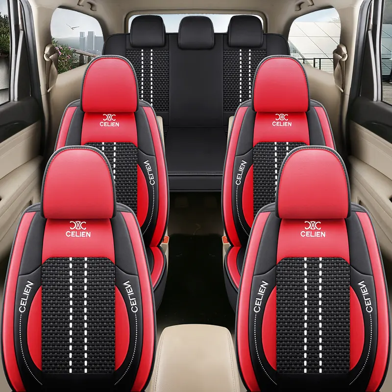 URINOVET для Buick анклава 2008-2023 чехол для автомобильного сиденья, 7-местный чехол для переднего заднего сиденья, водонепроницаемое и износостойкое кожаное сиденье