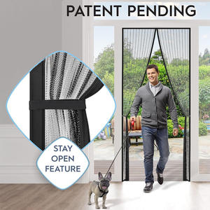 ม่านประตูห้องครัวกันยุงทำด้วยมือเส้นด้ายแม่เหล็กนุ่มพร้อมตาข่ายลายทางทำจากโพลีเอสเตอร์สำหรับใช้ในบ้าน - Product Image 2