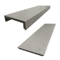 Composants de marches d'escalier en chêne rouge de type boîte, pièces en bois pour escaliers flottants intérieurs