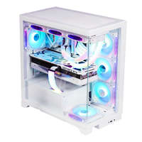 SNOWMAN fenêtre latérale pleine vue Gaming PC Case High Air Flow PC Cabinet Gaming Desktop ATX PC Cabinet