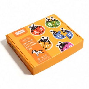 Jeu d'apprentissage interactif et créatif de l'alphabet : Ensemble de flashcards en bois sur le thème des animaux et des mots fréquents, avec poupées coccinelles - Product Image 6