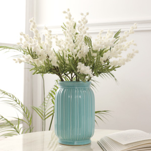 <span class=keywords><strong>Flores</strong></span> artificiales de Acacia de 38cm, <span class=keywords><strong>Mimosa</strong></span> amarilla, rama de cereza, Decoración de mesa de boda y hogar - Product Image 2