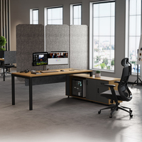 Bureau d'Ordinateur en Forme de L Personnalisable pour Grossiste, Style Moderne, Blanc, pour Cadre et Dirigeant