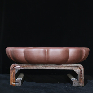 Maceta Redonda de Arcilla Morada Yixing, Maceta para Bonsái Hecha a Mano, Arcilla Qing Du Xi Liang - Product Image 4