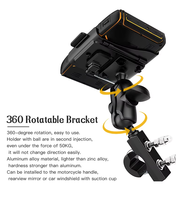 Pantalla LCD inalámbrica Universal portátil de 5 pulgadas, navegador GPS CarPlay resistente al agua para motocicletas, Auto BT Android WiFi MP3