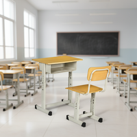 Table et chaise d'étude pas chères, ensemble de bureau et chaise réglables pour les élèves