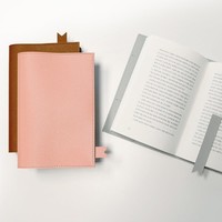 Protège-cahier et agenda promotionnel en cuir PU imperméable à motif dessin animé YY avec support de bloc-notes amovible (Multifonction 33,5x23,8cm Noir/Beige)