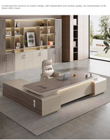 Bureau de direction moderne en forme de L, luxueux et modulaire, construction robuste en bois, design écologique