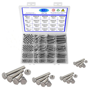 Stainless Steel Bolt And Nut Set 520pcs M3 M4 M5 M6 Hex Bolts Nuts Washers Assortment Kit For Repair And Assembly - Product Image 4