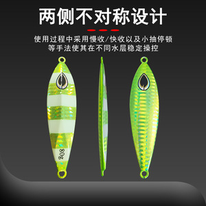 Señuelo de Pesca de Fondo para Atún, 80g, Rosa Rayado, para Pesca en el Mar - Product Image 5