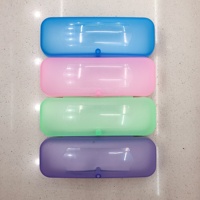 Pot transparent pour lunettes de soleil, boîte en plastique dur uni, rangement Portable, etui à lunettes,