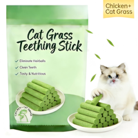 Bâtonnets de gazon pour chat lyophilisés avec logo personnalisé, délicieux, riches en protéines de poulet, légumes et fruits, pour chat