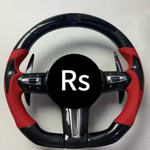Volante Deportivo Personalizado <span class=keywords><strong>de</strong></span> Alta Calidad en Fibra <span class=keywords><strong>de</strong></span> Carbono con Palancas <span class=keywords><strong>de</strong></span> Cambio y Luces LED para BMW M3 M4 M5 M6 - Product Image 3