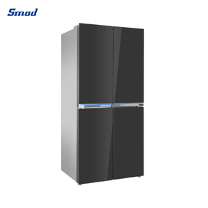 Meilleure vente 431L 220V/50Hz noir blanc porte vitrée porte croisée côte à côte congélateur réfrigérateur pour usage domestique DW-598WTE - Product Image 1