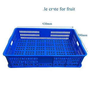 JOIN Plastic Bread Tray 630*400*124mm Vented Fruit Vegetable Basket Food Grade Plastic Crates Stackable Pizza Tray