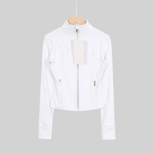 Chaqueta deportiva de manga larga para mujer, corte ajustado, alta elasticidad, para fitness y yoga. - Product Image 2