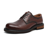 Chaussures Derby en Cuir Véritable Haut de Gamme pour Hommes – Décontractées, Rehaussantes, Artisanales, Idéales pour Mariage